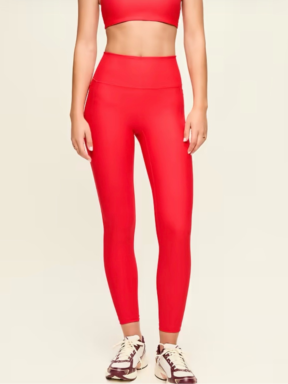 Old Navy Bright Red High-Waist Leggings